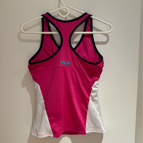 Fila pink & white work out tank, size XS - Picture 4 of 5